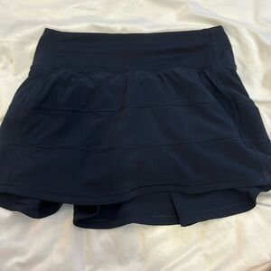 Navy Blue Pace Rival Lululemon Athletic Skirt